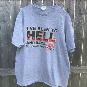 Delta Men's Gray 'I've Been to Hell and Back' Graphic Tee